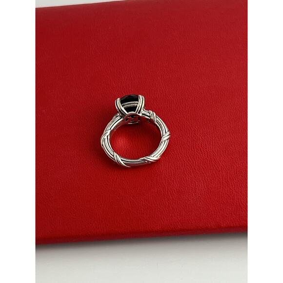 Peter Thomas Roth Onyx (4 ct) Sterling Silver Ring Sz 7 Luxury Designer Elegant - Picture 9 of 14
